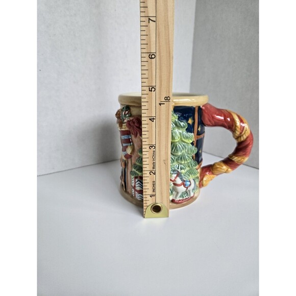 Susan Winget Mug Christmas Certified International 3D Ceramic Tree Fireplace Cup - Picture 2 of 16